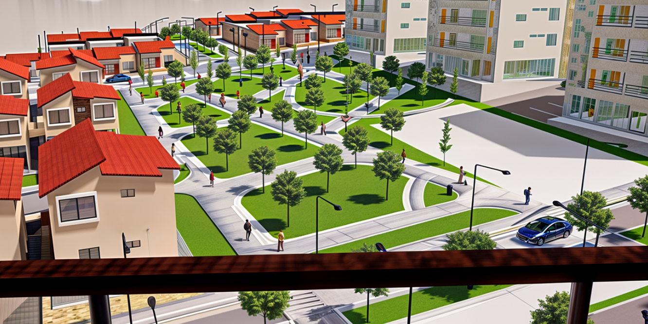 Zona residencial de la Urbanización Rubra
